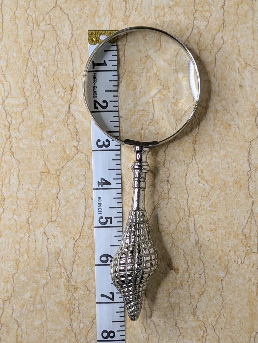 Vintage Seashell Handle Magnifying Glass Silver Tone Metal Coastal Academia - Picture 5 of 9